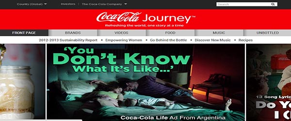 сайт Coca-Cola